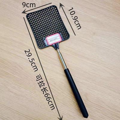 New Style Telescopic Fly Swatter: Durable Plastic Racket with Extended Iron Rod, Thickened for Household Use and Unbreakable Mosquito Control.