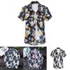 Stylish Men Holiday Short Sleeve T-shirt With Vibrant Hawaiian Floral Patterns