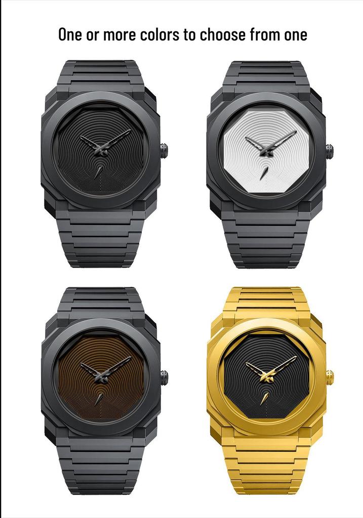 Binbang Octagonal Luxury Waterproof Men's Quartz Watch