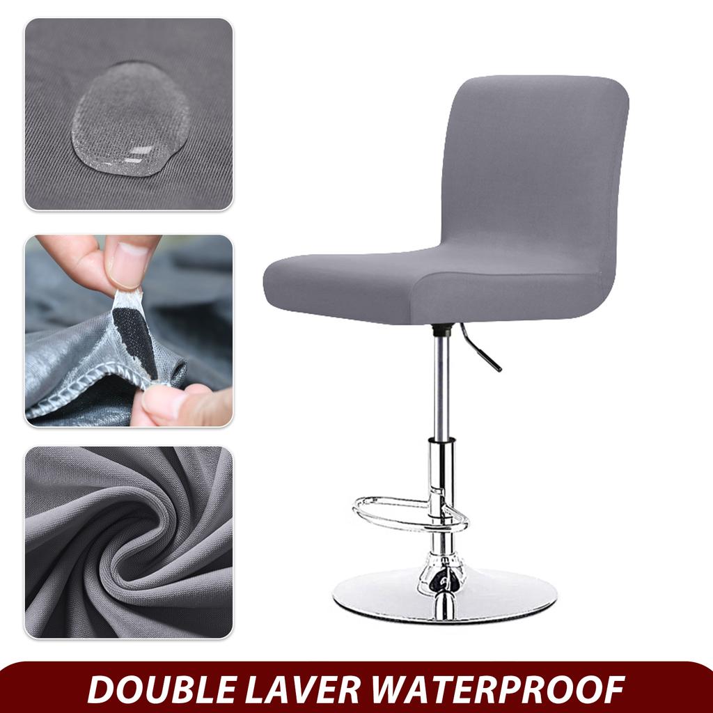 Real Waterproof Fabric Bar Chair Cover Stretch Short Back Chair Cover Washable Cheap Spandex Covers For Home Hotel Banquet Decor