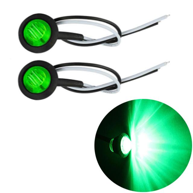 

2 шт. 3/4-дюймовые светодиодные задние габаритные фонари для грузовиков, прицепов, кабин, лодок 12 В 24 В КРАСНЫЙ ЗЕЛЕНЫЙ ЖЕЛТЫЙ СИНИЙ 24V зелёный