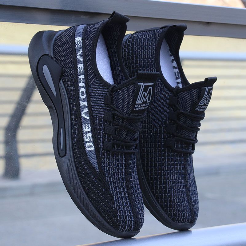 

Мужская обувь летняя дышащая 2025 новая для бега повседневная спортивная на одной педали модная обувь сетчатая обувь белая обувь 44