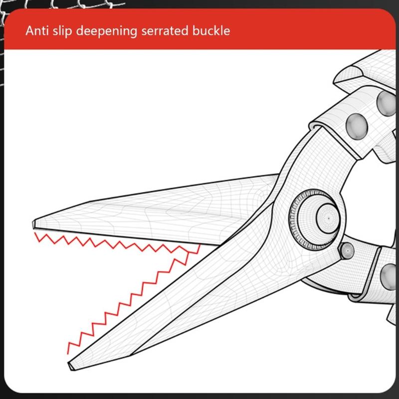 Professional Industrial Shears:Stainless Steel Scissors Tin Snips for Metal Sheet PVC Pipe Cutting Iron Plates