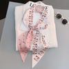 Vintage Horse Print Long Hair Band Ribbon For Women Silk Hair Accessories  Trend Girl Bow Scarf Headband Hair Tie