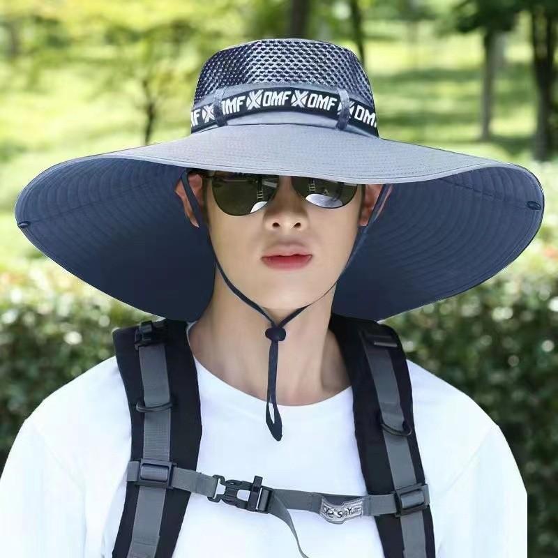 

Mens Summer Outdoor Fisherman Hat With Wide Brim Sun Protection For Hiking And Fishing світло-сірий колір