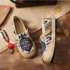 Trendy Ethnic Style Round Toe Cotton Linen Flat Shoes