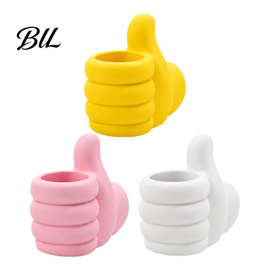 Desktop Accessory for Office 3D Printed Thumbs?Up Pen Holder, Funny Gesture Shaped Desk Organizer, Creative Durable PLA Stationery Container Pencil