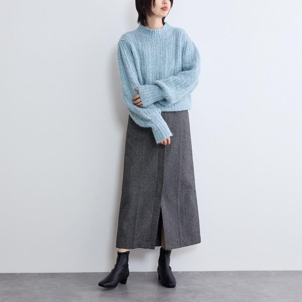 HIMIKO/Himiko/4cm Heel Sheep Leather Stretch Boots/641401 Black 245