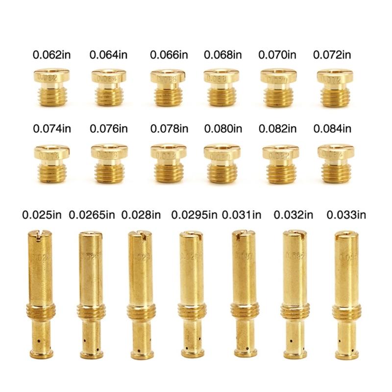 Maßgeschneiderter Düsenlochsatz Feinabstimmung des Düsenlochsatzes Hauptsortiment für Vergaser Erzielen Sie eine genaue Kraftstoffeinspritzsteuerung