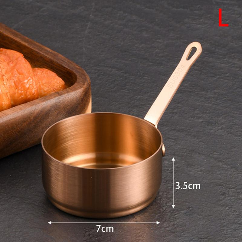 

Нержавеющая сталь термостойкие кастрюли мини-кастрюля антипригарная чашка для молока с длинной ручкой кухонные соусники чашка для соуса для стейка