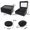 WNJAPAN Watch Holds 4 or 10 Automatic Quiet Popular Interior Crocodile Black PU Leather Winder, WM-02KU, Watches, Operation, Gift, Decor, Embossed,