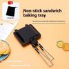 Sandwich Maker Multifunctional Foldable Handle Rustproof Sandwich Baking Pan Double Sided Nonstick Coating Compact For Outdoor
