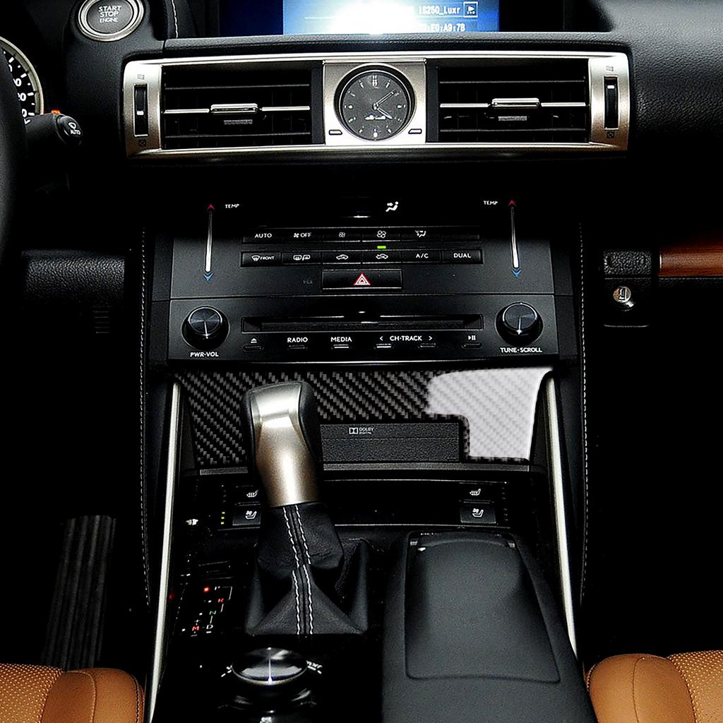 Für Lexus IS250 2013- Carbon Fiber Center Dashboard Panel Unter Trim Abdeckung Auto Innen Dekoration Zubehör