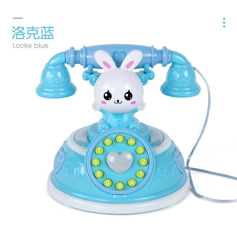 

Детские игрушки Ретро мультфильм телефон Многорежимный симулятор телефона Девочка Игровой домик Игрушки синий