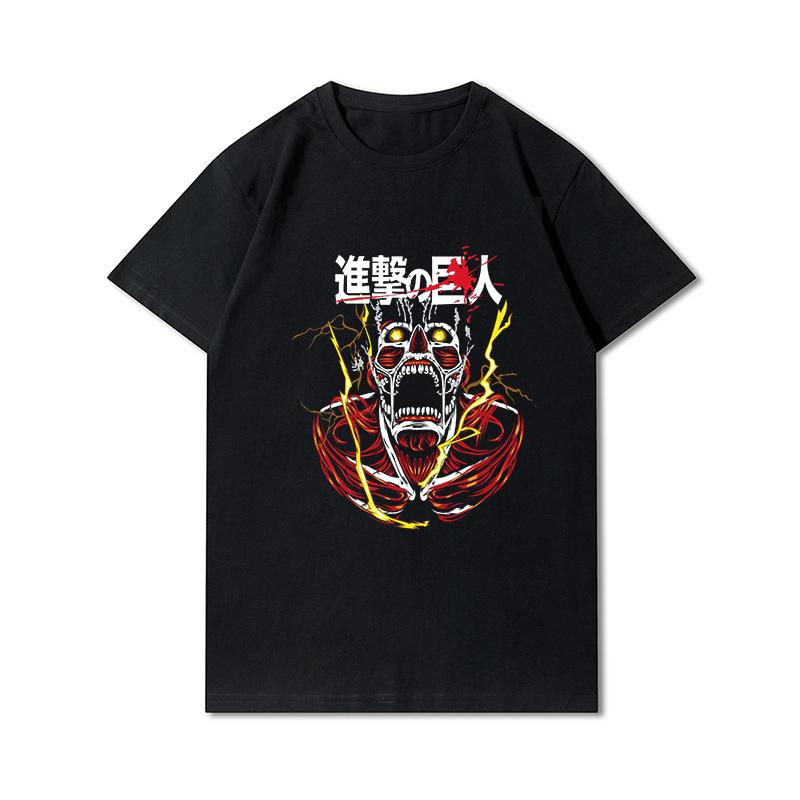 Plus Size Anime Attack On Titan Women's T-shirt Levi·Ackerman Eye Punk Tops Summer Harajuku Loose Gothic Short Sleeves Tshirt
