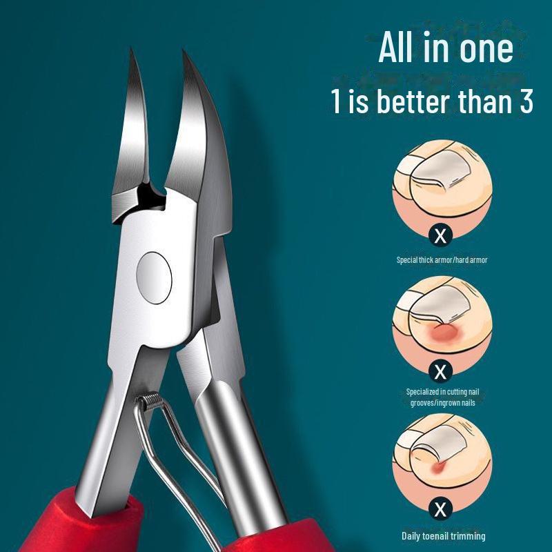 Hawk Beak Large Toenail Clippers Set with Grooved Blade and Precision Scissors
