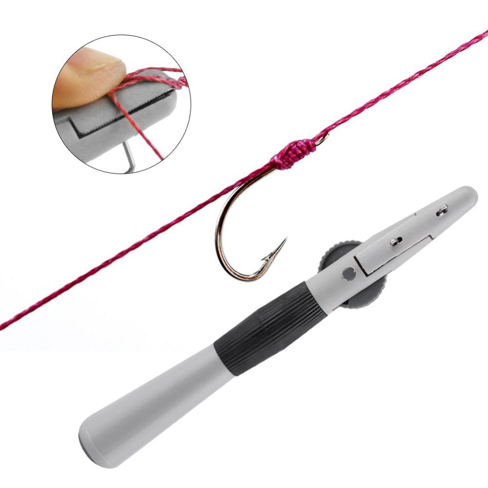 Manual Tool Fishing Hook Tier with Two Fishing Knot Tool Single and Double Hook Fishing Tier Tackle Accessory Knot Tying Tool