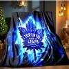 Maple Leafs Flannel Blanket, Use for Birthday/Holiday Gift, Soft Blanket for Sofa/Bed/Camping/Office/Tourism Use,All Seasons
