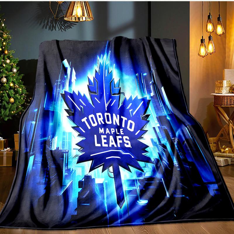 Maple Leafs Flannel Blanket, Use for Birthday/Holiday Gift, Soft Blanket for Sofa/Bed/Camping/Office/Tourism Use,All Seasons
