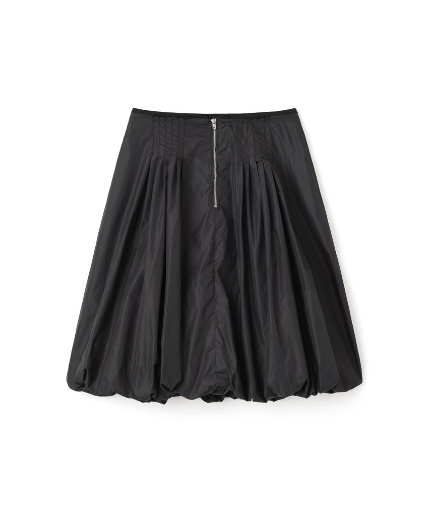 MILLO WOMEN Nylon Balloon Midi Skirt [Black]