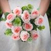 Artificial Bouquet Small Handle Rose Eucalyptus Leaves Home Decor Living Room Decoration Wedding Garden Simulated Flowers