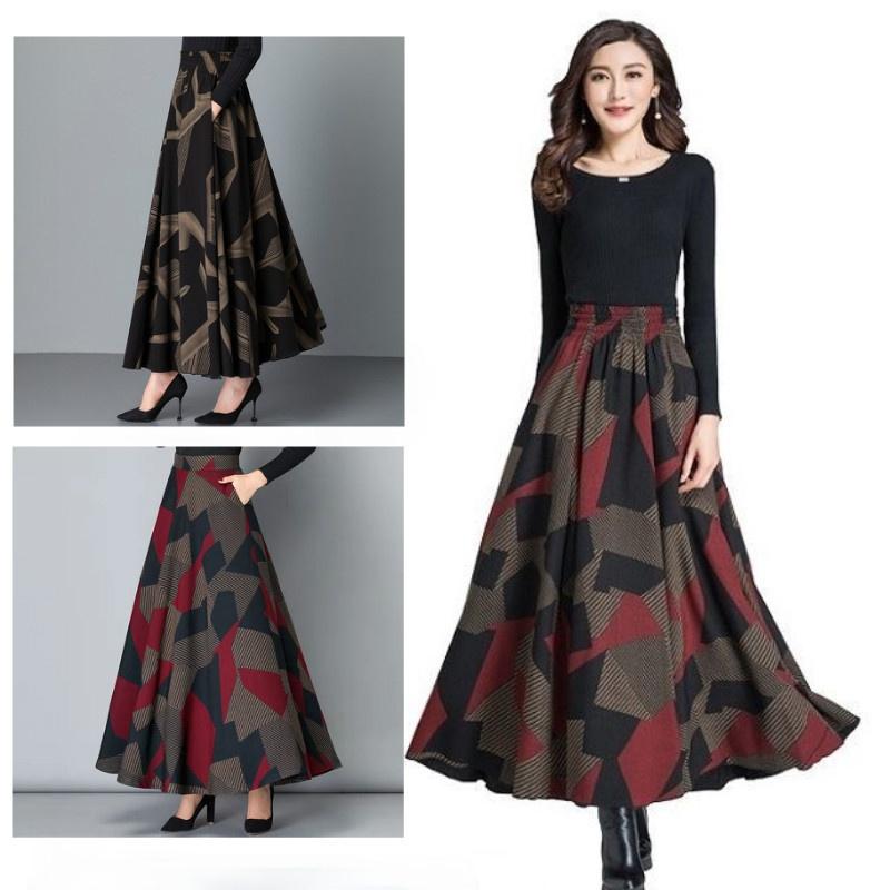 New Summer Skirt A Version High Waist Long Skirt Big Swing Skirt Ladies Fashion