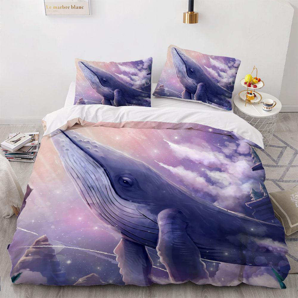 3D Animal Bedding Set Boys and Men Down Duvet Covers Pillowcases 2/3pcs, King Queen Double Bed Cover Gift