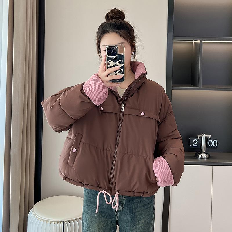 Winter New Cotton-padded Clothes Women's Short Loose Stand-up Collar Down Cotton-padded Clothes Women's Thickened Cotton-padded Jacket