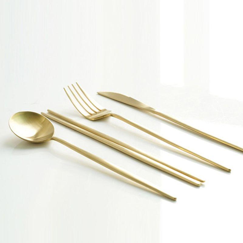 Reborn. J Mui Korean-made gold cutlery set of 4