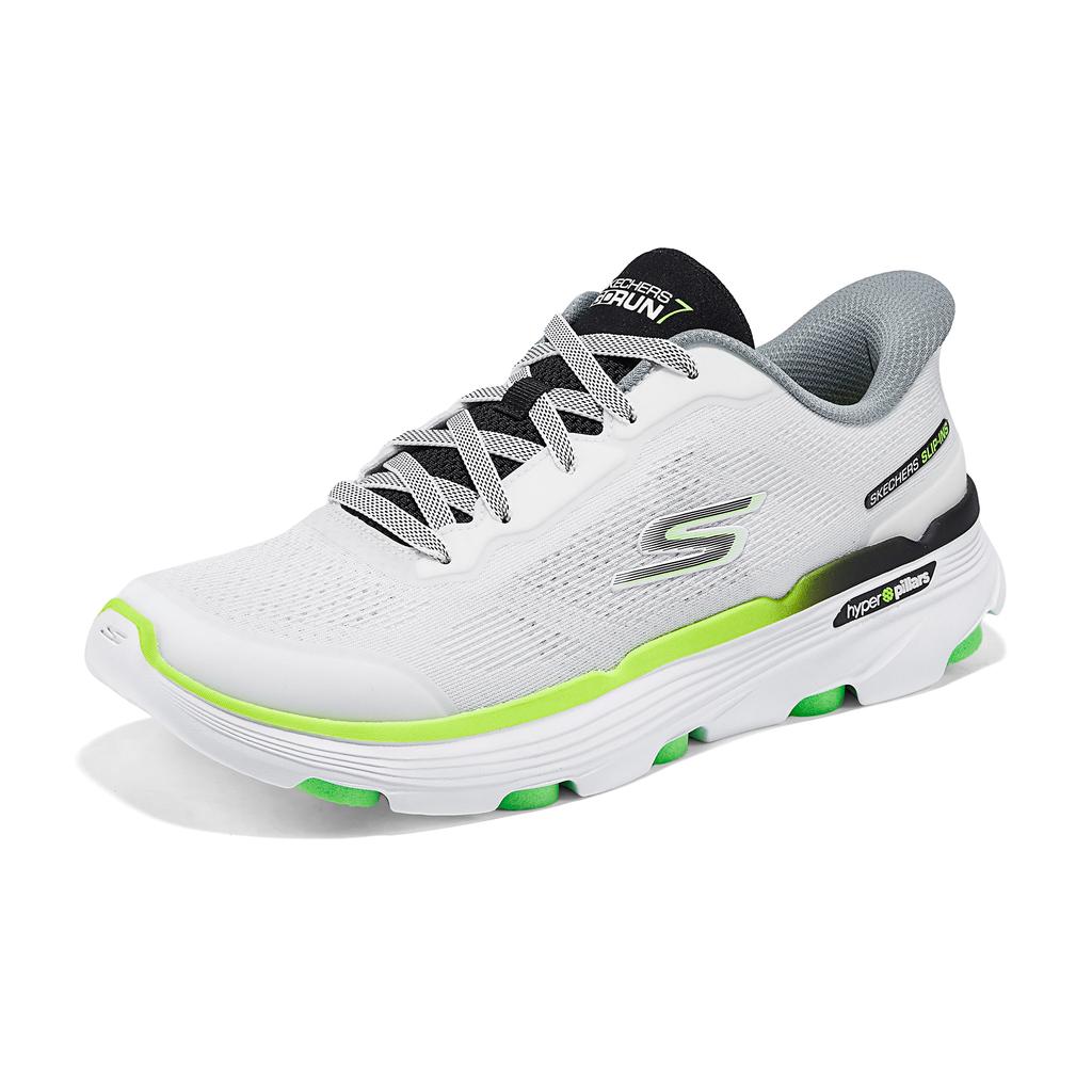 Skechers Fashionable Comfortable Versatile Low-Top Running Shoes Men Sneaker White 220674-WGRN