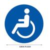 2-Pack Universal Car Stickers for Disabled Wheelchair; Vinyl Decals for Rear Windshield, Bumper, Trunk; With Sun Screen Feature