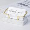 Marble Material Metal Business Card Holder Business Card Display Stand  Meeting Gifts