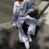 Amazon Casual Suit Women's European and American Street Style Long-sleeved Hooded Cardigan Elastic Trousers Two-piece Set