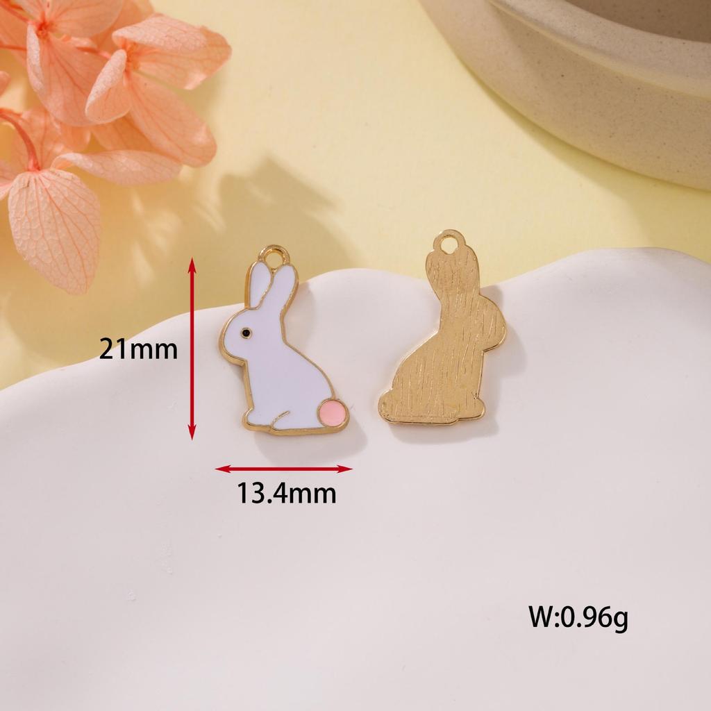 DIY Daisy Easter Egg Rabbit Carrot Butterfly Alloy Drip Oil Accessories
