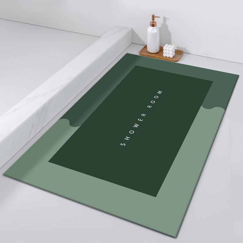 Diatomium Mud Moisture-wicking Pad Bathroom Slip-resistant Quick Drying Rug Toilet Door Carpet Bathroom Fine Door Mat Can Be Cut