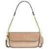 Hailey 20 Signature Print Coated Canvas and Leather Shoulder Bag Small Women's Natural Color and Brown