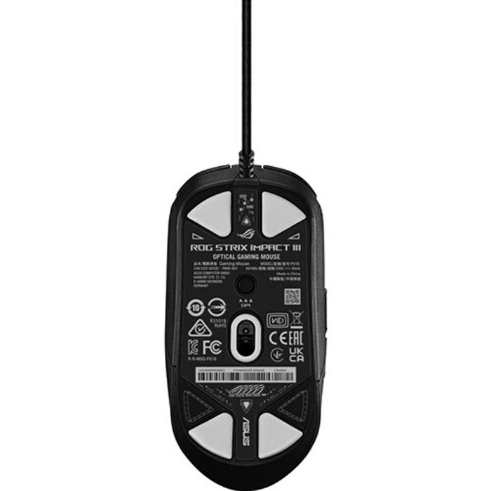 Gaming Mouse - Asus - Rog Strix Impact Iii - 12000 Dpi - 5 Programmable Buttons - Ambidextrous