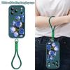 INS Floral Pattern Lanyard Case For iPhone 17 Pro Max iPhone 16 15 Pro Max 14 13 11 16E 17E Shockproof Bumper Wristband Cover