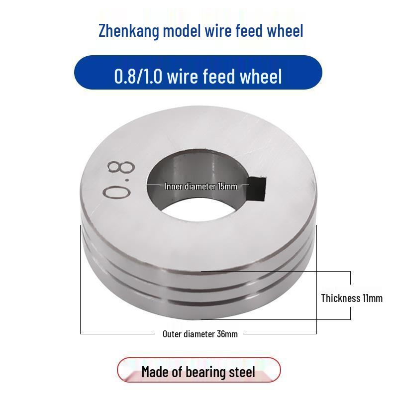 Gas-Shielded MIG Welding Wire Feeder Accessories: Panasonic/Binzel Style Guide Wheel 1.2/0.8.