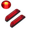 2PCS Red/ Yellow/ White/Green Light 6LED Truck Side Light Trailer Light LED Side Marker Clearance Turn Signal Indicator Lamp Bulbs 7