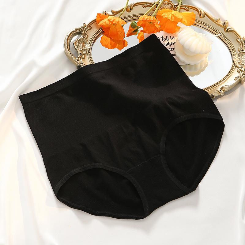 Big Size Female Spring and Autumn Color Cotton Loose High Waist Triangle Briefs