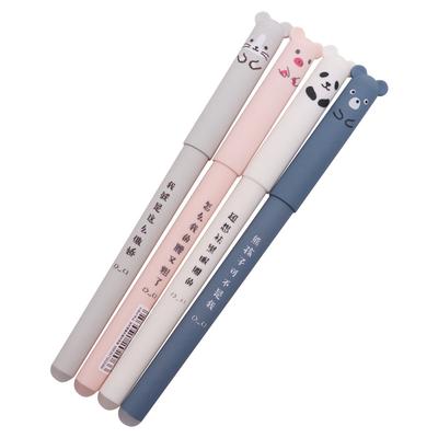 4 Pcs Cartoon Animals Erasable Pen Cute Panda Magic Pens Gel Pens For School Writing Stationery Girls Gifts
