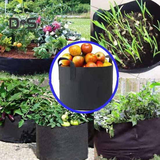 Saci de creștere din pâslă îngroșată, saci de creștere a plantelor cu mânere, saci de plantare respirabili, ghivece pentru flori, roșii, castraveți