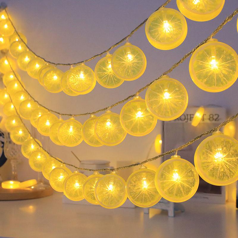 LED Lemon Slice Fairy Lights for Kids' Decor and Camping Atmosphere