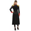 Womens Halloween Circus Costume Velvet Tailcoat Fringe Shoulder Boards Renaissance Gothic Jacket Cosplay Outfit