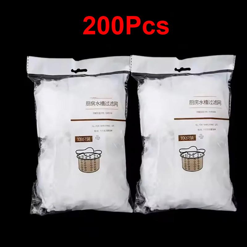 30-300Pcs Disposable Kitchen Sink Filter Sewer Drain Anti-blocking Garbage Bag Pool Leak Mesh Bag Mesh Strainer Sink Garbage Net