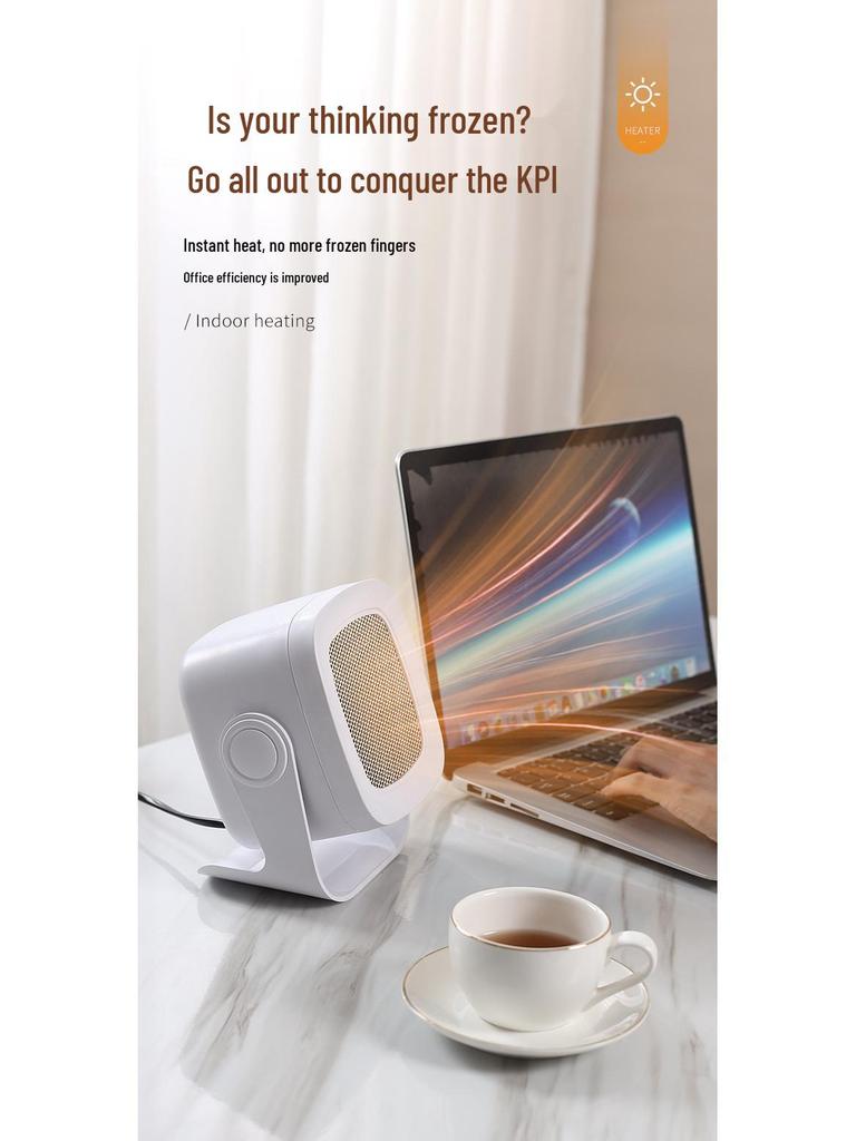 European & American Standard Portable Desktop Heater for Home & Dorm - Quick Heating Compact Electric Heater