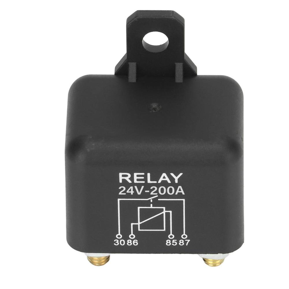 200A 24V Car Start Relay High Current Normally Open 24V 200A Relay 4 Pin Brass Coil Vehicle Starter Relay Lawn Cutter
