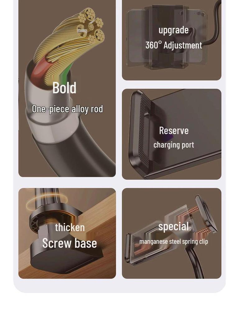 Multifunktionaler verstellbarer Ständer: Für Handys & Tablets - Ideal für Fotos, Videos, Dramen und Live-Streaming.