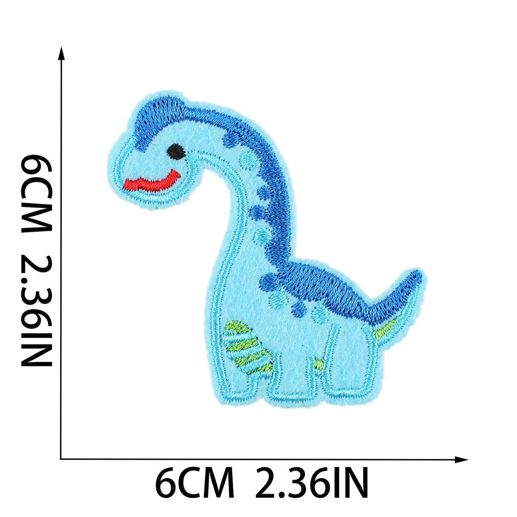 Autocolant din Pânză Brodată cu Dinozauri Mixt, Decorațiune pentru Haine, Autocolant Mic cu Petec de Dinozaur, Potrivire pentru Geantă, Petec cu Animale Mici.